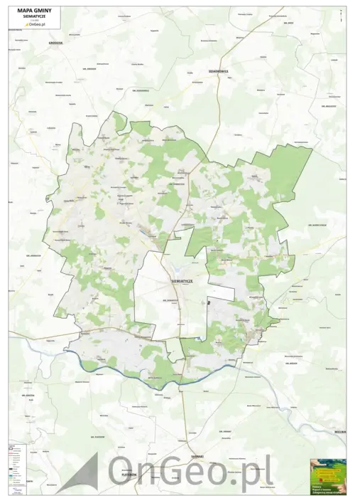 Mapa gminy Siemiatycze